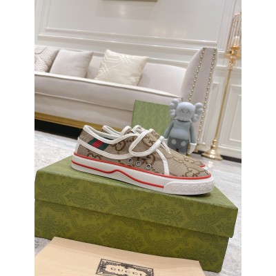 Gucci Women's Tennis 1977 Velcro Sneakers in Jumbo GG Canvas TDSS26413