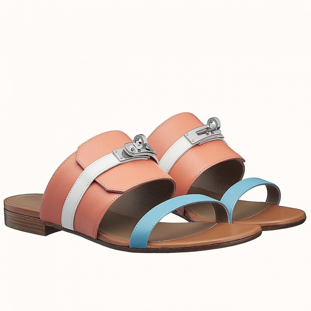 Hermes Avenue Sandals In Multicolour Calfskin TDSS13058