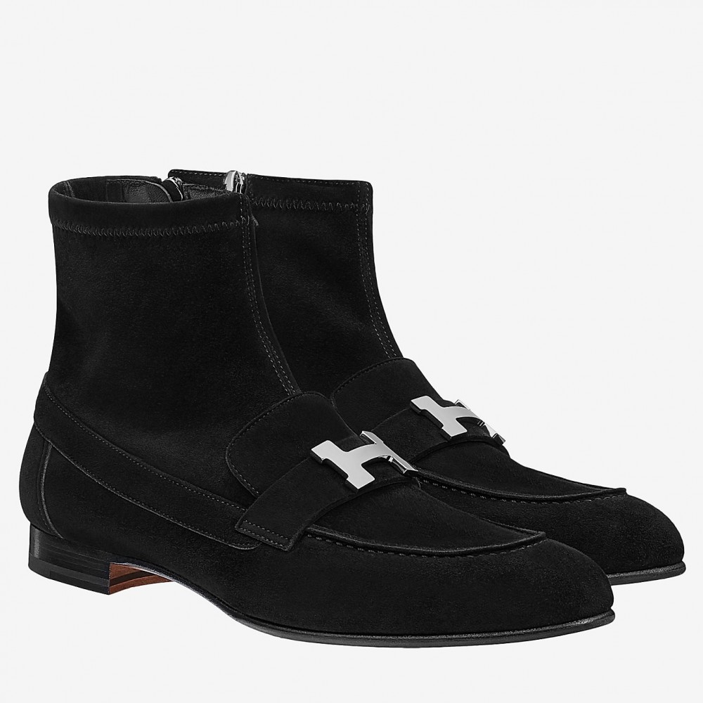 Hermes Black Saint Honore Ankle Boots TDSS13062