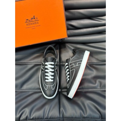 Hermes Boomerang Sneakers In Black Epsom Calfskin TDSS13067