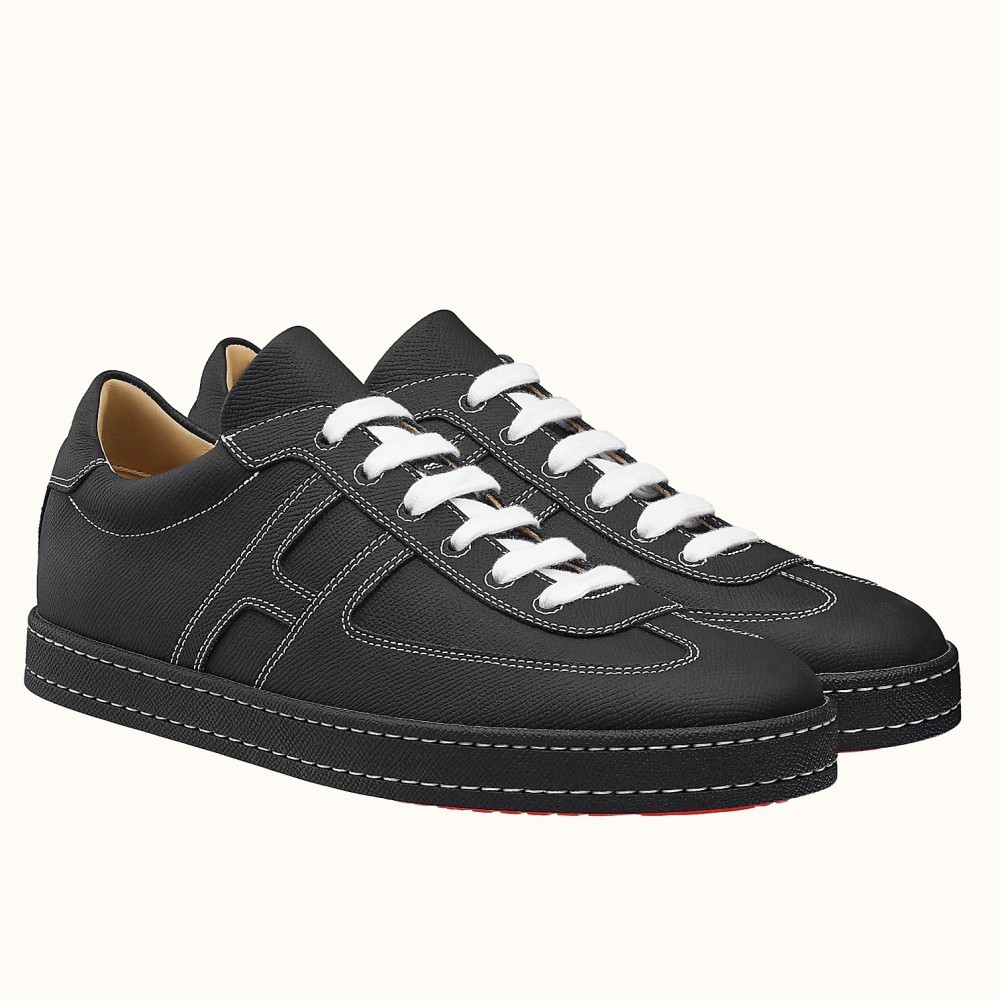 Hermes Boomerang Sneakers In Black Epsom Leather TDSS13068