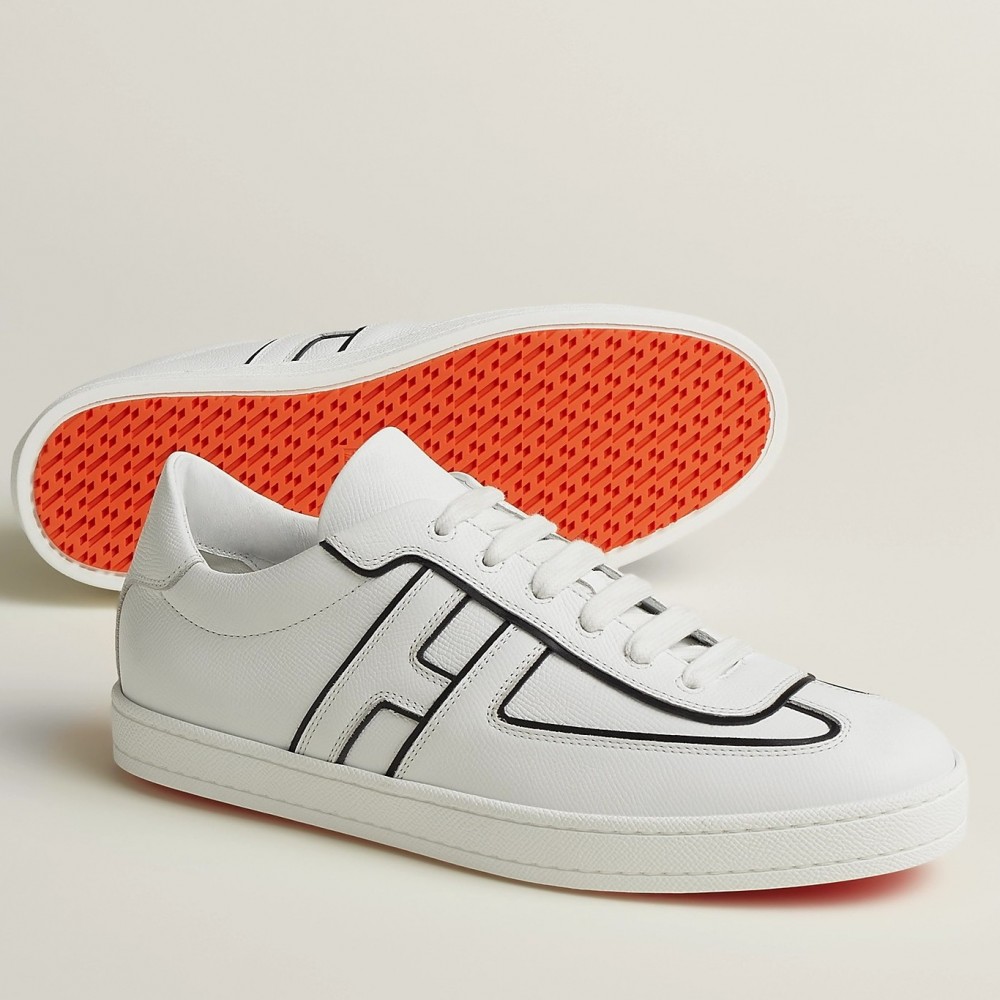 Hermes Boomerang Sneakers In White Epsom Calfskin TDSS13074