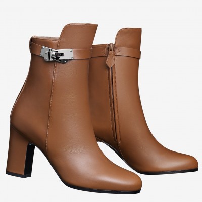 Hermes Brown Joueuse Ankle Boots TDSS13076