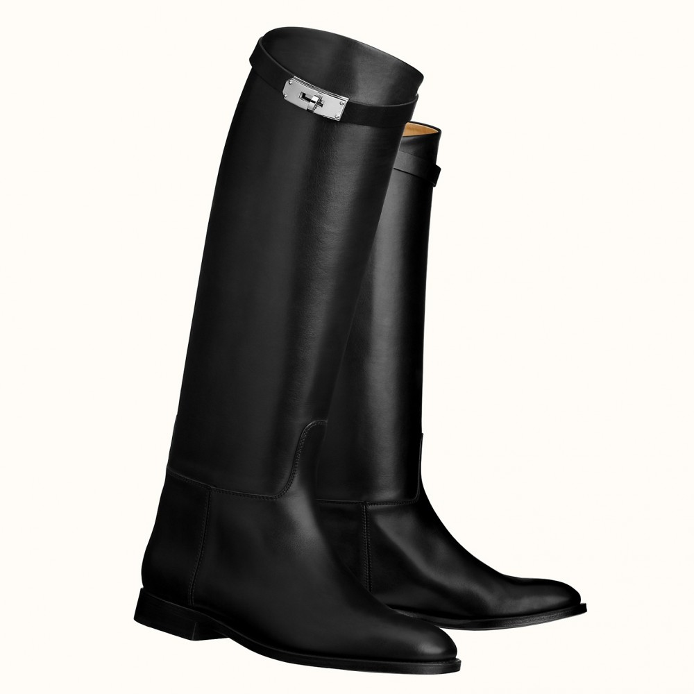 Hermes Jumping Boots In Black Calfskin TDSS13153