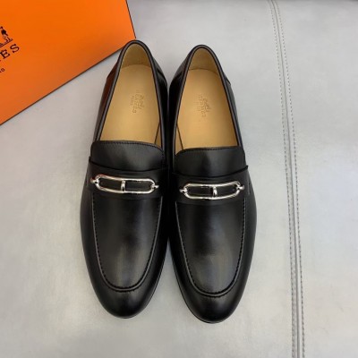 Hermes Colette Loafers In Noir Calfskin TDSS13178