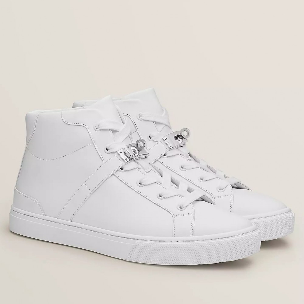 Hermes Daydream High-top Sneakers in White Leather TDSS13182