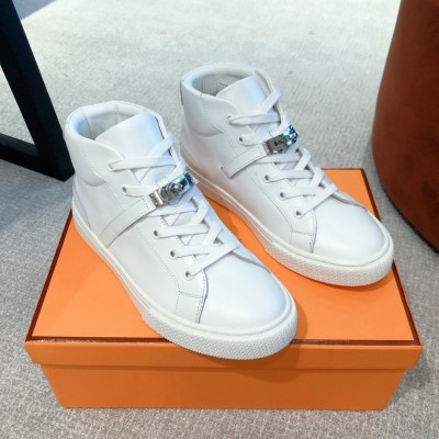 Hermes Daydream High-top Sneakers in White Leather TDSS13182