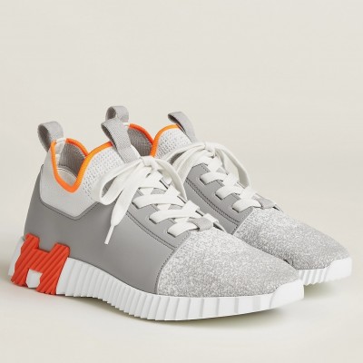 Hermes Depart Sneakers in Grey Gradient Knit TDSS13184