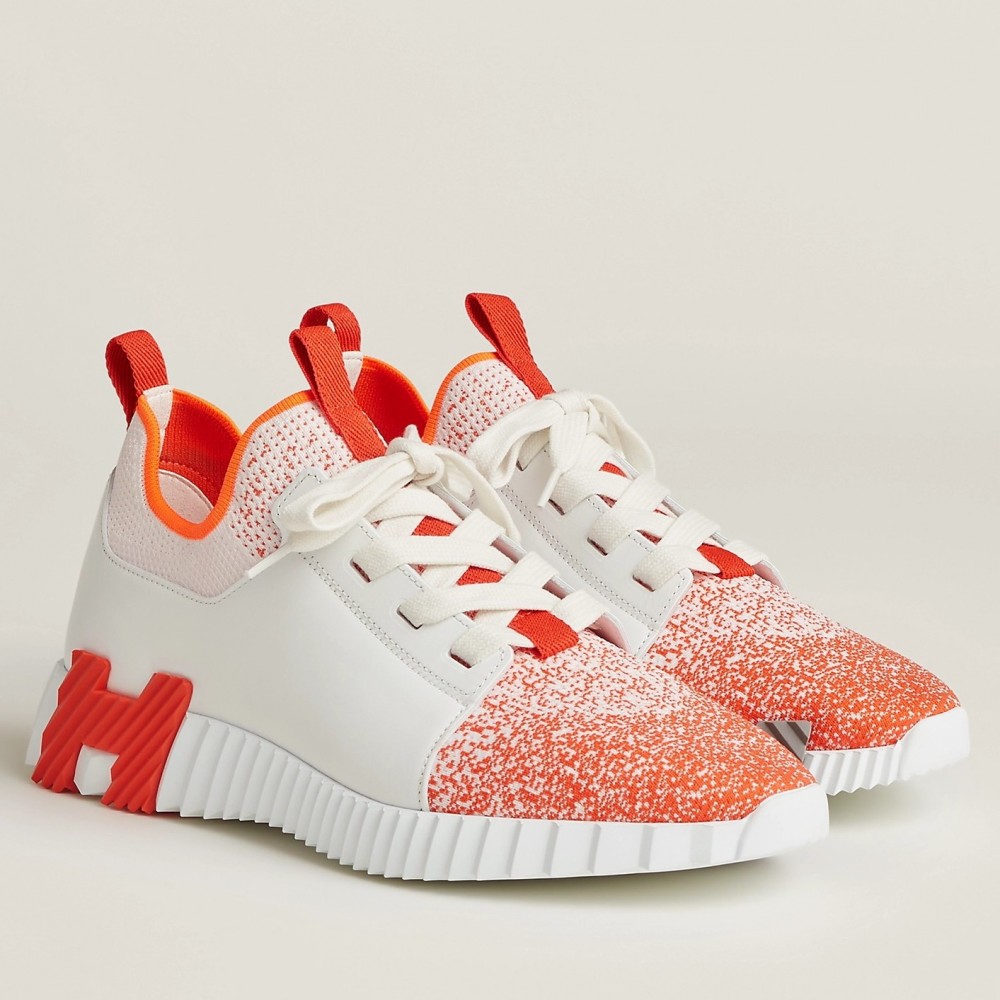 Hermes Depart Sneakers in Orange Gradient Knit TDSS13185