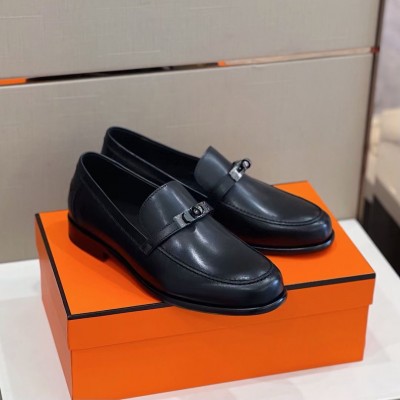 Hermes Destin Loafers In Black Calfskin TDSS13186