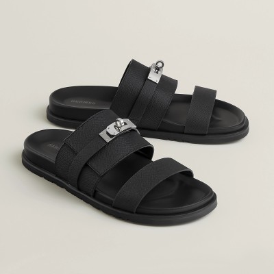 Hermes Jackson Sandal in Black Epsom Calfskin TDSS13228