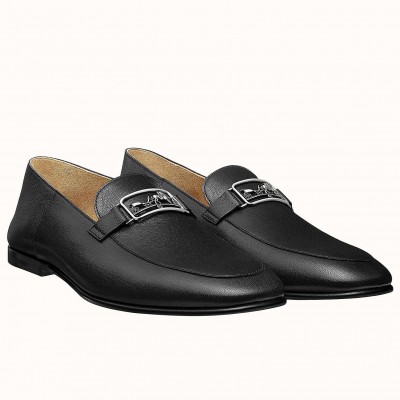 Hermes Tenor Loafers In Black Calfskin TDSS13236