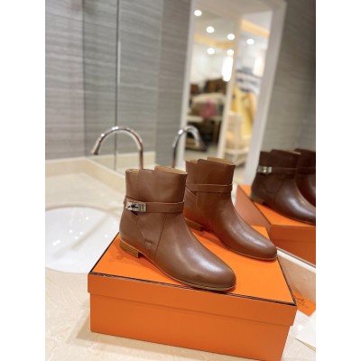 Hermes Neo Ankle Boots in Brown Calfskin TDSS13241