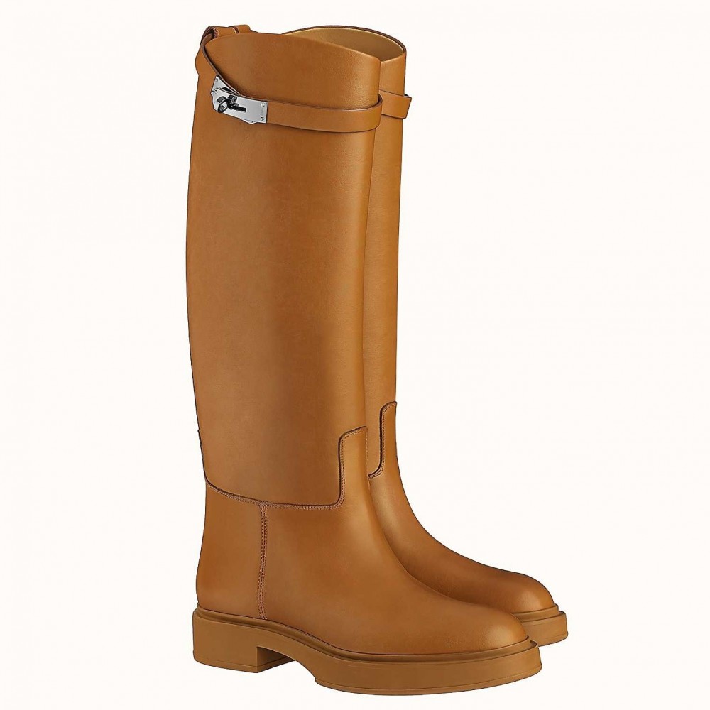 Hermes Variation Boots In Brown Calfskin TDSS13414