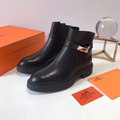 Hermes Veo Ankle Boots In Black Calfskin TDSS13415