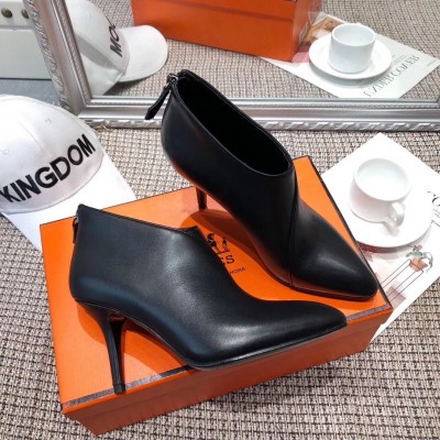 Hermes Virginia Ankle Boot In Black Leather TDSS13424