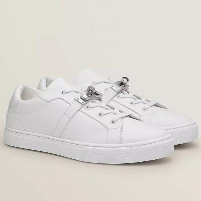 Hermes Day Sneakers in White Leather TDSS13449