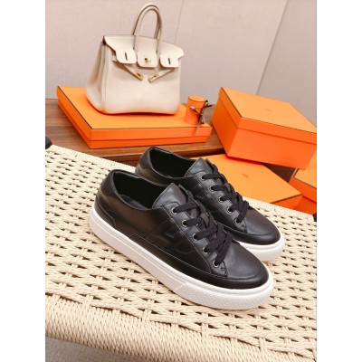 Hermes Deep Sneakers in Black Leather TDSS13450