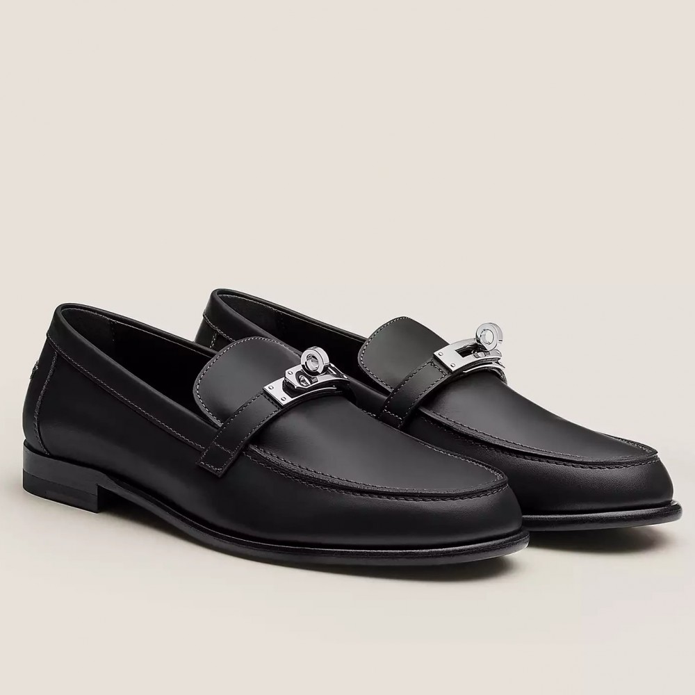 Hermes Destin Loafers in Black Leather TDSS13451