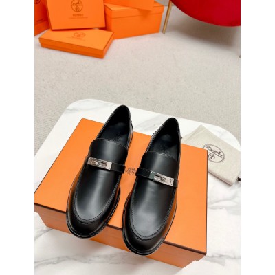 Hermes Destin Loafers in Black Leather TDSS13451