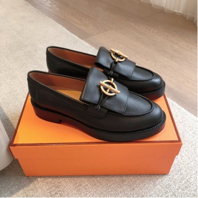 Hermes Impact Loafers in Black Leather TDSS13462