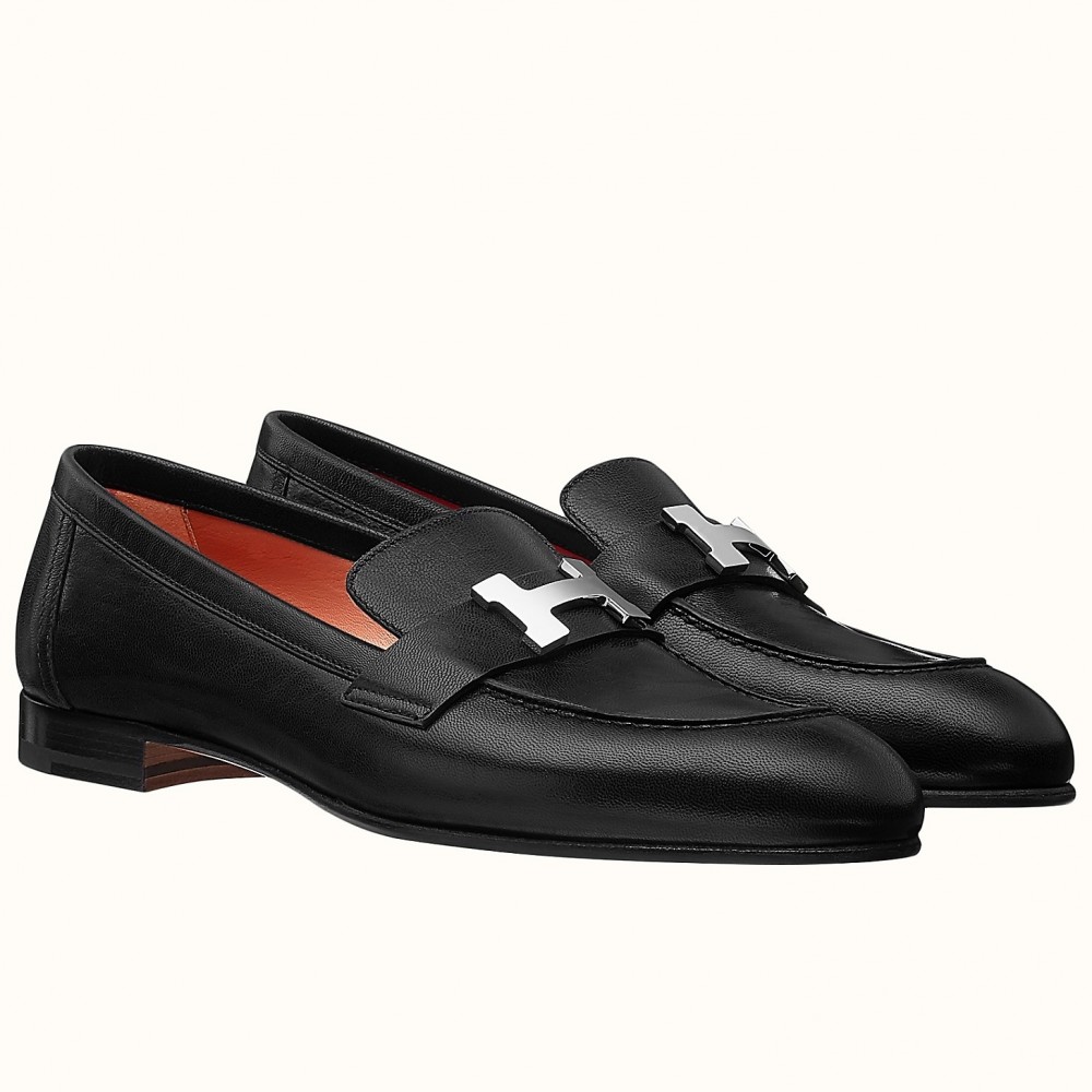 Hermes Paris Loafers In Black Goatskin TDSS13478