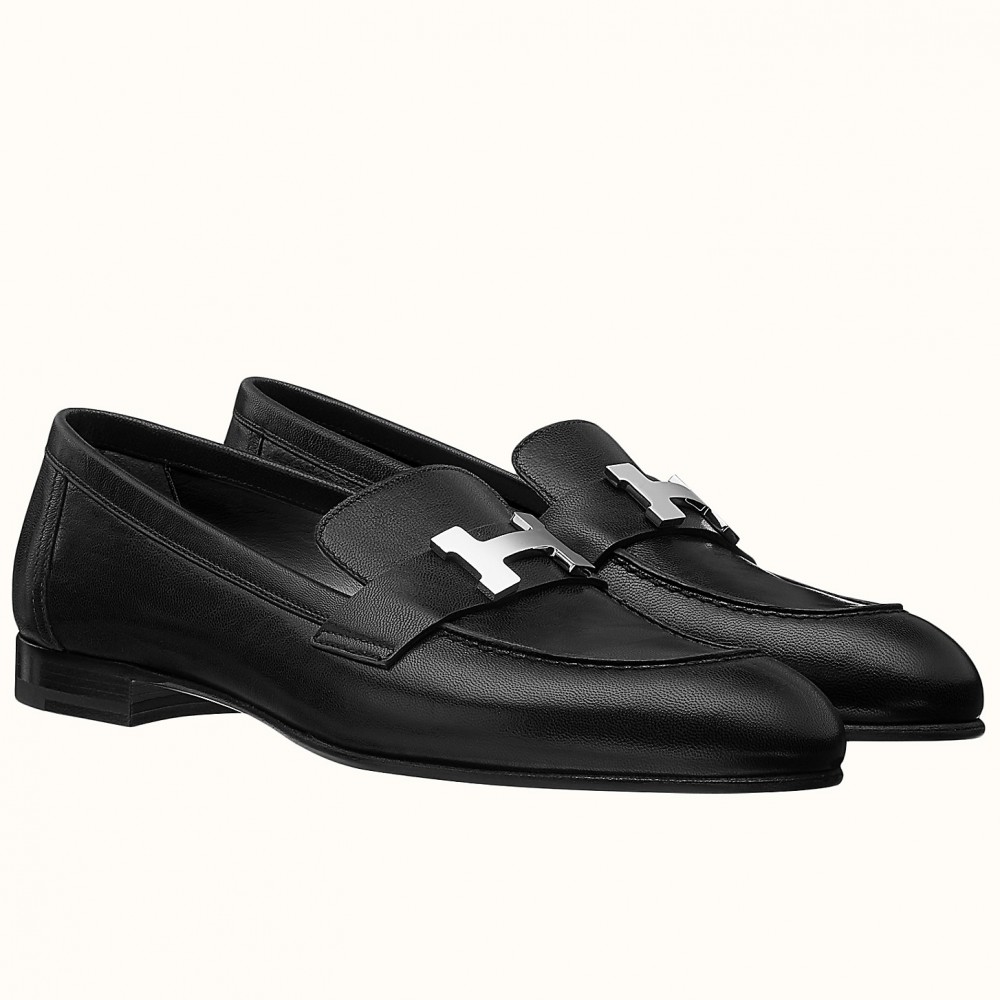 Hermes Paris Loafers In Noir Goatskin TDSS13480