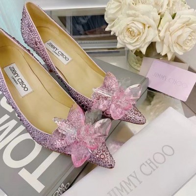 Jimmy Choo Alia 85mm Pumps In Pink Crystal TDSS13492