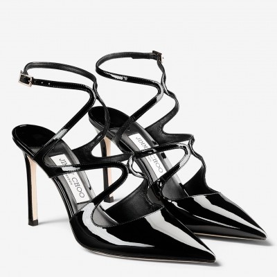 Jimmy Choo Azia Pumps 95mm in Black Patent Leather TDSS13507