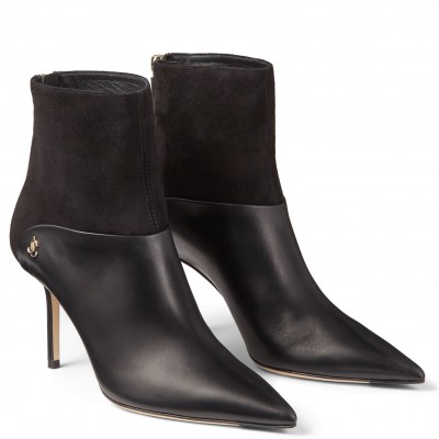 Jimmy Choo Beyla 85mm Ankle Boots In Black Leather TDSS13510