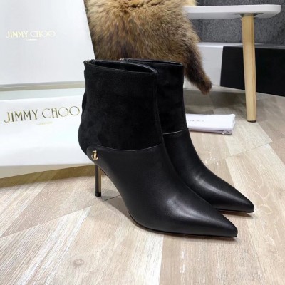 Jimmy Choo Beyla 85mm Ankle Boots In Black Leather TDSS13510