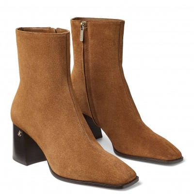 Jimmy Choo Bryelle 65mm Ankle Boots In Brown Suede TDSS13513