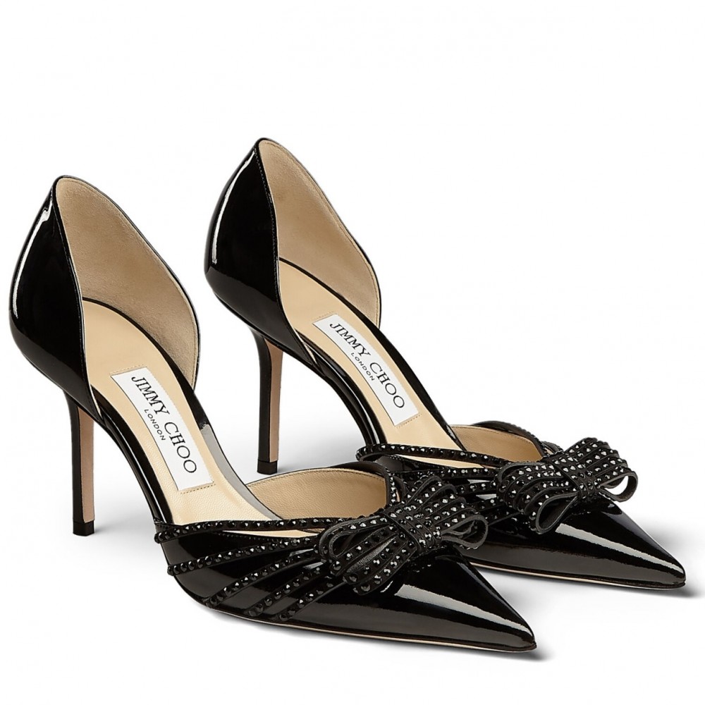 Jimmy Choo Kaitence 85mm Pumps In Black Patent Leather TDSS13533