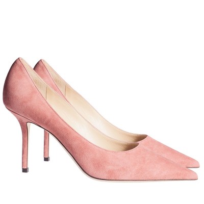 Jimmy Choo Love 85mm Pumps In Pink Suede Leather TDSS13539