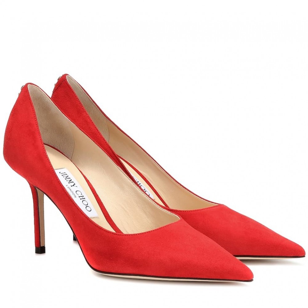 Jimmy Choo Love 85mm Pumps In Red Suede Leather TDSS13542