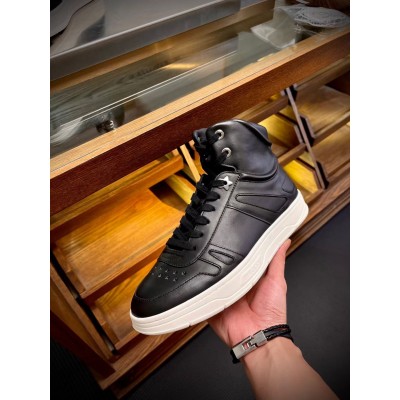 Jimmy Choo Hawaii High-top Sneaker In Black Leather TDSS13543