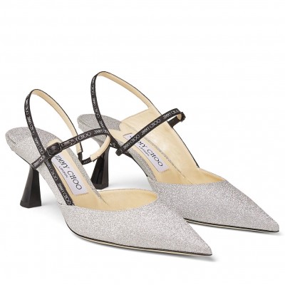 Jimmy Choo Ray 65mm Slingback Pumps In Glitter TDSS13552