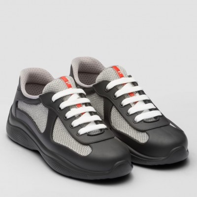 Prada America's Cup Sneakers in Black Rubber and Bike Fabric TDSS13651