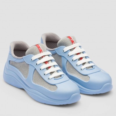 Prada America's Cup Sneakers in Blue Rubber and Bike Fabric TDSS13652