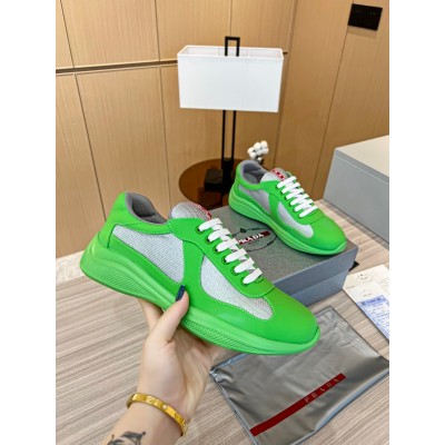 Prada America's Cup Sneakers in Green Rubber and Bike Fabric TDSS13653