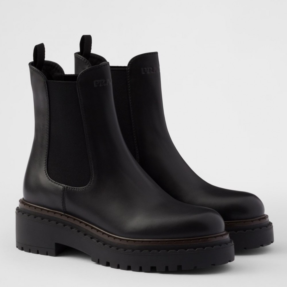 Prada Chelsea Boots in Black Leather TDSS13674