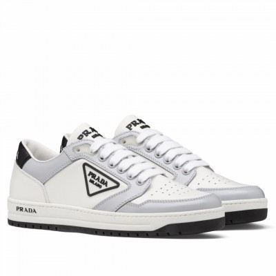 Prada District Sneakers in White and Grey Calfskin TDSS13681