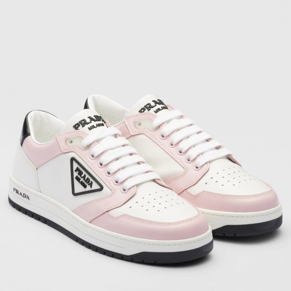 Prada District Sneakers in White and Pink Calfskin TDSS13682