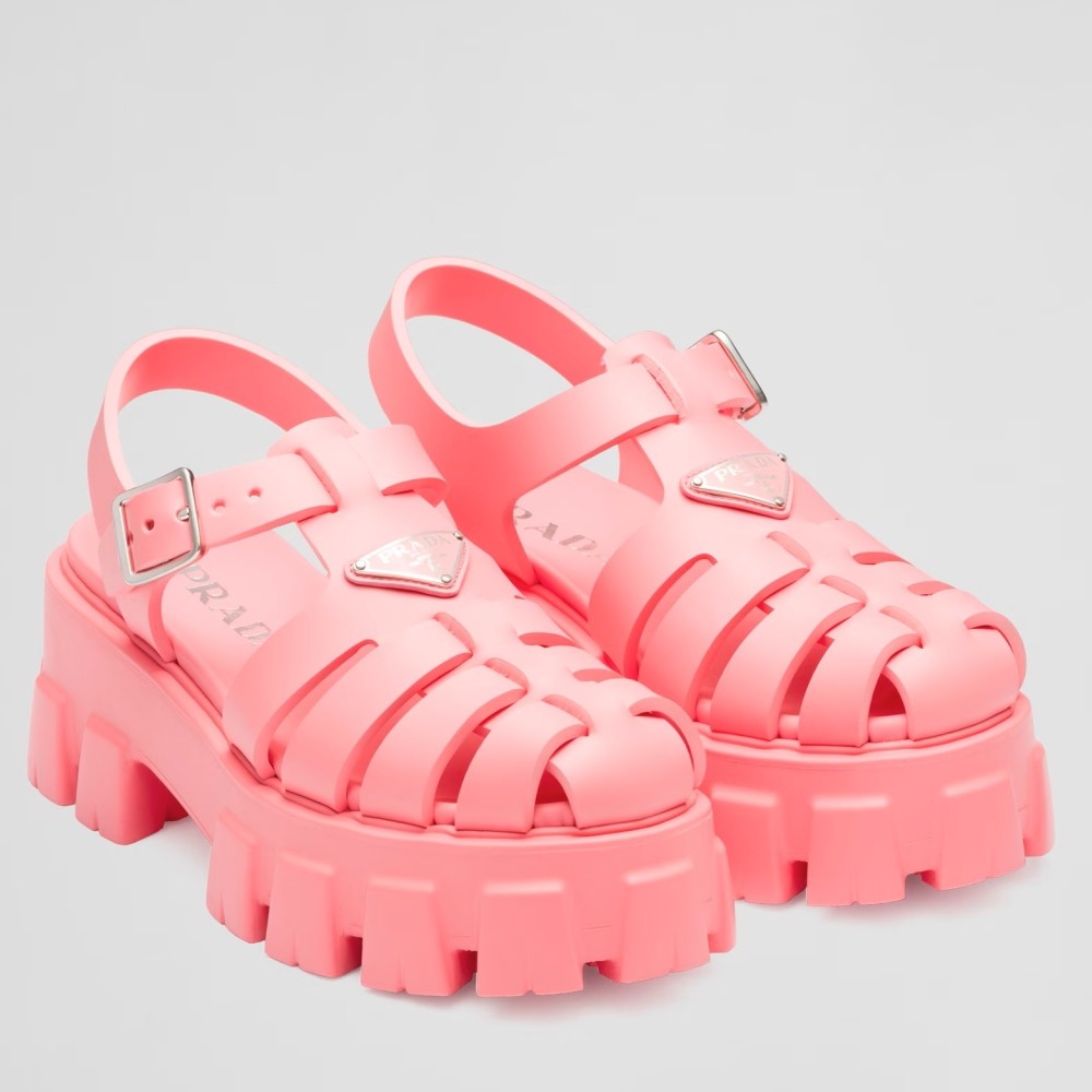 Prada Foam Sandals in Pink Rubber TDSS13702