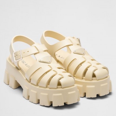 Prada Foam Sandals in Quartz Rubber TDSS13703