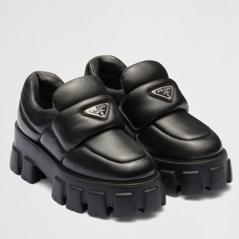 Prada Loafers in Black Soft Padded Nappa Leather TDSS13732