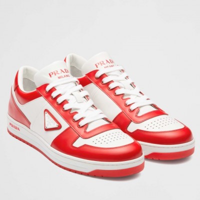 Prada Downtown Sneakers in White and Red Leather TDSS13737