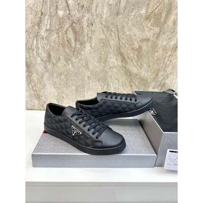 Prada Sneakers in Black Leather and Nylon TDSS13743