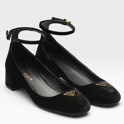 Prada Pumps 35mm in Black Velvet TDSS13773