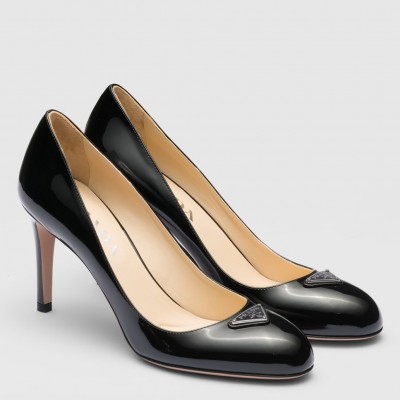 Prada Pumps 85mm In Black Patent Leather TDSS13780